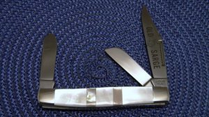 Sargent USA Old Sarge Pearl & Abalone Pearl Stockman Knife