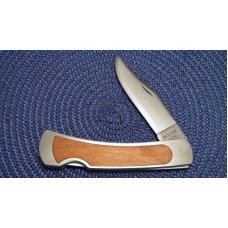Frontier USA Imperial Stainless P-IV Wood Lockback Knife & Pouch Frontier USA Imperial Stainless P-IV Wood Lockback Knife & Pouch