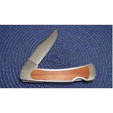 Frontier USA Imperial Stainless P-IV Wood Lockback Knife & Pouch Frontier USA Imperial Stainless P-IV Wood Lockback Knife & Pouch