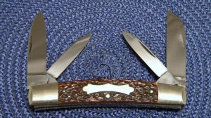 F.A. Bower Dist. Co. Solingen Germany Bone Big Congress Knife