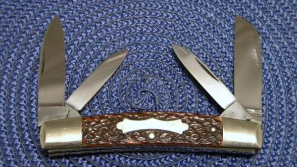 F.A. Bower Dist. Co. Solingen Germany Bone Big Congress Knife F.A. Bower Dist. Co. Solingen Germany Bone Big Congress Knife