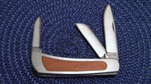 Frontier USA Imperial Stainless P-111 Wood 3 Blade Knife
