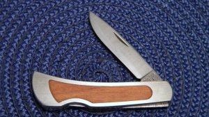 Frontier USA Imperial Stainless P-I Wood Lockback Knife