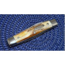 Case XX Stainless USA 3 Dot (1977) Stag 52033 SSP Blue Scroll Pen Knife Case XX Stainless USA 3 Dot (1977) Stag 52033 SSP Blue Scroll Pen Knife