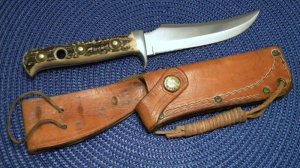 Puma Germany Stag 6393 Puma Skinner Fixed Blade Sheath Knife c.1977