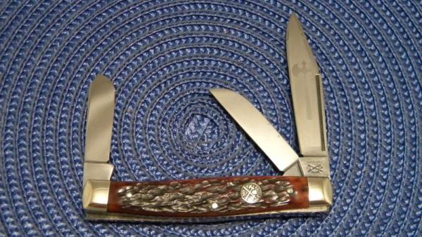 Battle Axe Brand Shouse & Hardin Germany Bone Stockman Knife