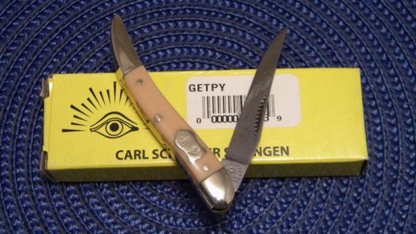 Carl Schlieper Solingen Germany German Eye Yellow Tiny Toothpick Knife - NIB Carl Schlieper Solingen Germany German Eye Yellow Tiny Toothpick Knife - NIB