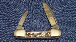 Battle Axe Brand Shouse & Hardin Germany Stag Mini Canoe Knife