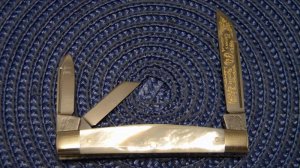 Fight'n Rooster Frank Buster Cut Co. Germany Pearl The Captain's Rooster Congress Whittler Knife