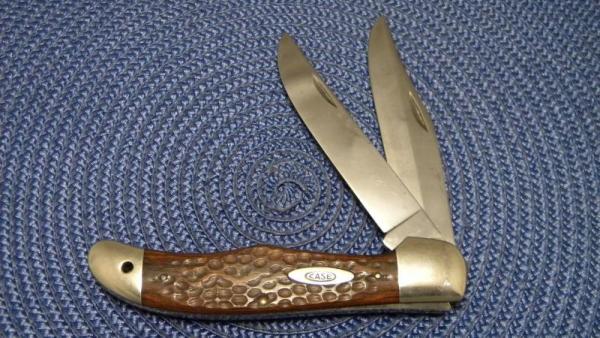 Case XX USA 1965-69 Laminated Wood 6265 SAB XX Frame Folding Hunter Knife