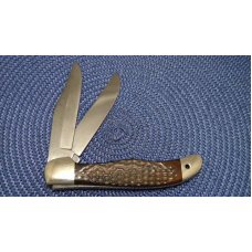Case XX USA 1965-69 Laminated Wood 6265 SAB XX Frame Folding Hunter Knife