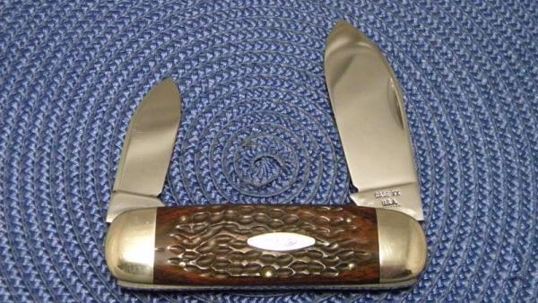 Case XX USA 8 Dot (1972) Laminated Wood 6250 Elephant Toe Knife Case XX USA 8 Dot (1972) Laminated Wood 6250 Elephant Toe Knife