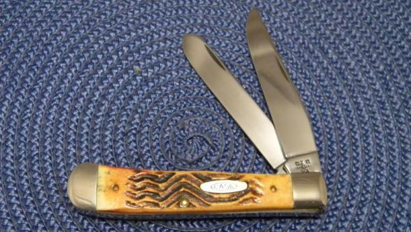 Case XX SS USA 5 Dot (1995) Second Cut Stag 5254 Trapper Knife Case XX SS USA 5 Dot (1995) Second Cut Stag 5254 Trapper Knife