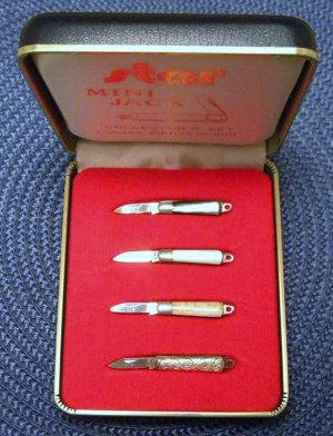 Star Japan Mini Jack Knife Collector's Set of 4 Miniature Knives - NIB