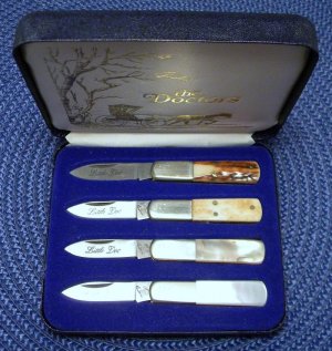 Frost Cutlery Surgical Steel Japan Little Doc Knife Set of 4 Miniature Knives - NIB