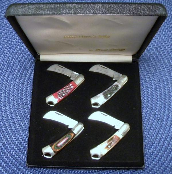 Frost Cutlery Surgical Steel Japan Mini Hawk Bill Knife Set of 4 Miniature Knives - NIB Frost Cutlery Surgical Steel Japan Mini Hawk Bill Knife Set of 4 Miniature Knives - NIB