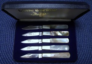 Frost Cutlery Surgical Steel Japan Little Barlow Knife Set of 5 Miniature Knives - NIB