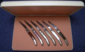 Parker Cutlery Japan The Little Duchess Mini Toothpick Knife Set of 6 Miniature Knives - NIB