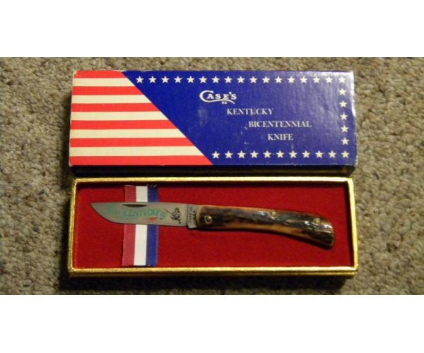 Case XX USA 1976 Stag 5137SS Kentucky Bicentennial Sodbuster Knife NIB