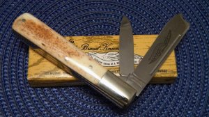Parker Cut. Co. Japan Smooth Bone Eagle Brand One Arm Pillbuster Knife - NIB
