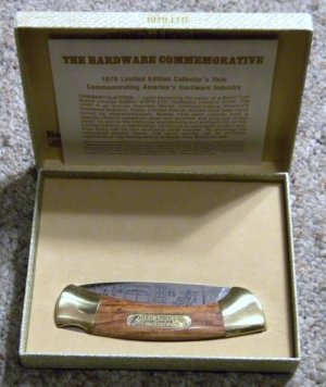 Boker Solingen Germany 1979 LTD. Wood Hardware Commemorative Folding Lockback Knife - NIB