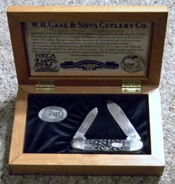 Case XX USA 1972-1997 25th Anniversary NKCA Club Knife Bone 62131 SS Canoe - NIB Case XX USA 1972-1997 25th Anniversary NKCA Club Knife Bone 62131 SS Canoe - NIB
