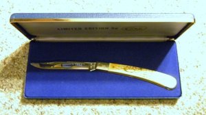 Case XX SS USA 4 Dot (1986) Bone W6151 SS Halley's Comet Knife - NIB