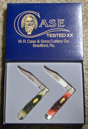 Case XX SS USA 3 Dot (1987) Bone R6111 1/2 & G6111 1/2 Tested XX Commemorative Knife Set - NIB