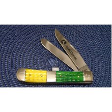 Case XX USA 2009 Bone 6254 SS John Deere Trapper Knife - NIB Case XX USA 2009 Bone 6254 SS John Deere Trapper Knife - NIB