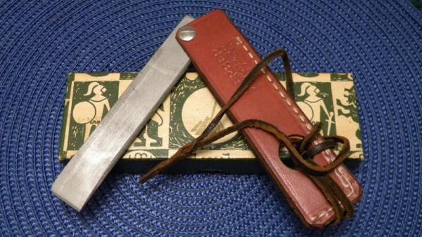 Gerber Portland, OR 97223 USA Sportsman's Steel Knife Sharpener with Leather Sheath Handle in Box
