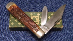 Ka-Bar USA Brown Bone Large Jack Knife in Box