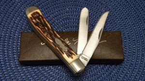 Schrade + USA 285UH Uncle Henry Staglon Pro Trapper Knife - NIB
