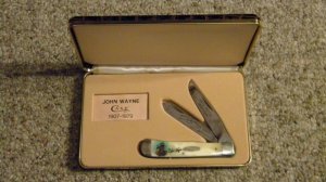 Case XX USA 6 Dot (1984) Bone 6254 New Grind Trapper Knife - John Wayne the 