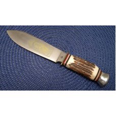Robt Klaas Kissing Crane Solingen Germany Apache Stag Fixed Blade Sheath Knife Robt Klaas Kissing Crane Solingen Germany Apache Stag Fixed Blade Sheath Knife