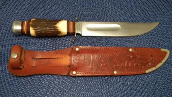 Edge Brand Solingen Germany Stag 473 Fixed Blade Sheath Knife