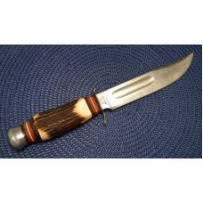 Edge Brand Solingen Germany Stag 473 Fixed Blade Sheath Knife