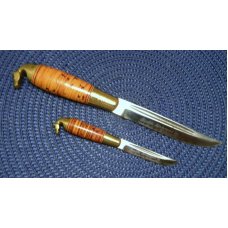 Puukko Finland Horse Head Fixed Blade Twin Knife Set & Sheath
