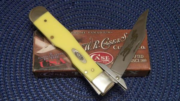 颯来千亜紀 Case XX USA 2011 Yellow 3111 1/2 CV Cheetah Swing Guard Lockback