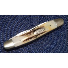 Case XX Stainless USA 2 Dot (1978) Stag Red Etch SSP Muskrat Knife Case XX Stainless USA 2 Dot (1978) Stag Red Etch SSP Muskrat Knife