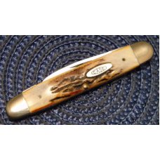 Case XX Stainless USA 2 Dot (1978) Stag Red Etch 5279 SSP Equal End Pen Knife Case XX Stainless USA 2 Dot (1978) Stag Red Etch 5279 SSP Equal End Pen Knife
