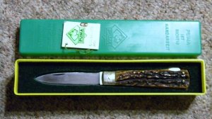 Puma Germany Stag 941 Jagdmesser Folding Lockback Knife c.1986 in Box