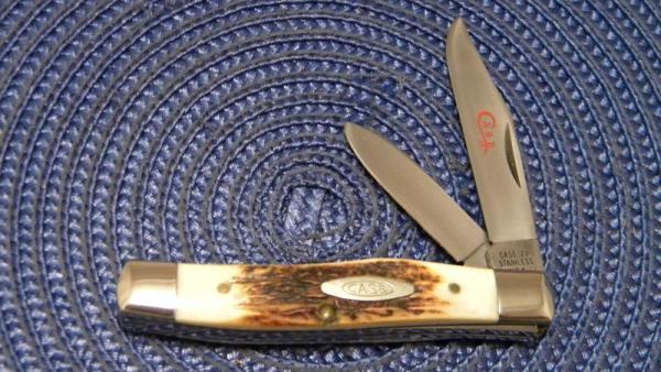 Case XX Stainless USA 2 Dot (1978) Stag Red Etch 52032 SSP 2 Blade Stockman Knife Case XX Stainless USA 2 Dot (1978) Stag Red Etch 52032 SSP 2 Blade Stockman Knife