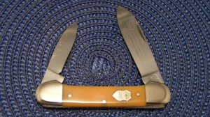 Carl Schlieper Solingen Germany German Eye Yellow Canoe Knife