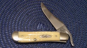 Case XX USA 2001 Natural Bone 61953L SS Russlock Knife
