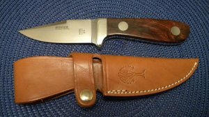 Boker Solingen Germany 440C Stainless 511 Wood Fixed Blade Sheath Knife