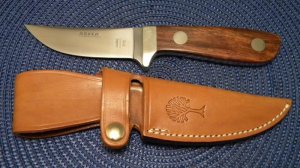 Boker Solingen Germany 440C Stainless 512 Wood Fixed Blade Sheath Knife