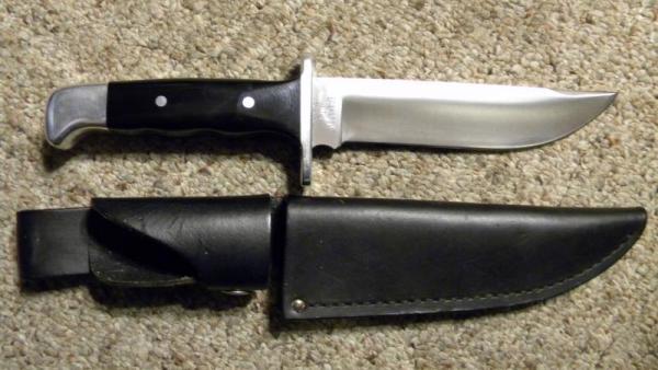 Buck 124 USA Micarta Frontiersman Fixed Blade Hunting Sheath Knife Pre 1986 Buck 124 USA Micarta Frontiersman Fixed Blade Hunting Sheath Knife Pre 1986