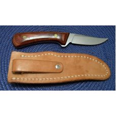 Western USA W82 H Wood Fixed Blade Sheath Knife c.1984 Western USA W82 H Wood Fixed Blade Sheath Knife c.1984