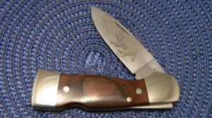 Western USA S-521 D Wood Westlock Lockback Knife c.1980