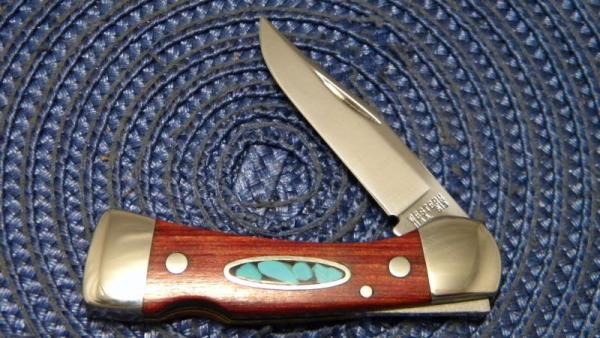 Western USA 513 H Wood Lockback Knife c.1984 Western USA 513 H Wood Lockback Knife c.1984